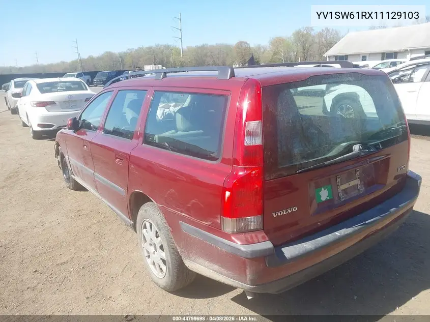 2001 Volvo V70 2.4 VIN: YV1SW61RX11129103 Lot: 44799698