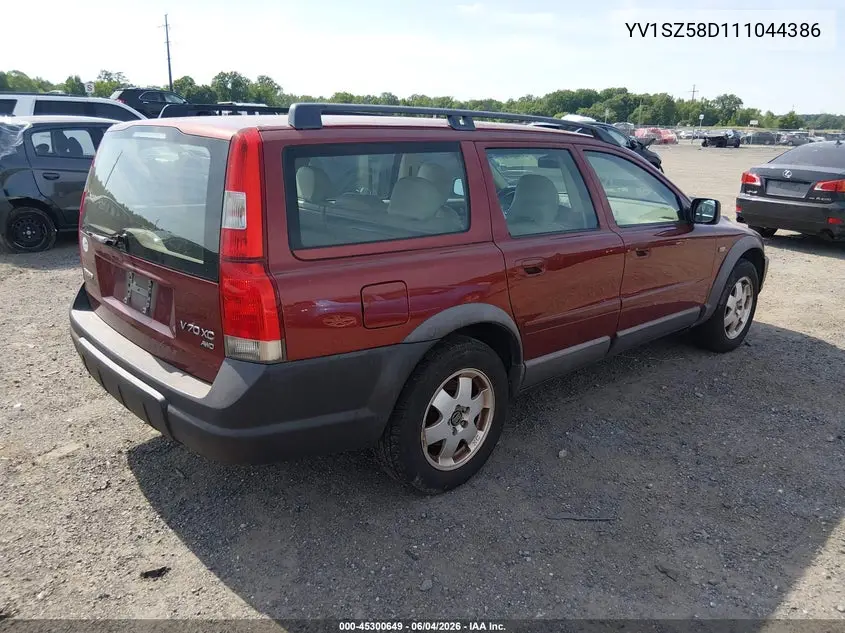 2001 Volvo V70 Xc VIN: YV1SZ58D111044386 Lot: 45300649