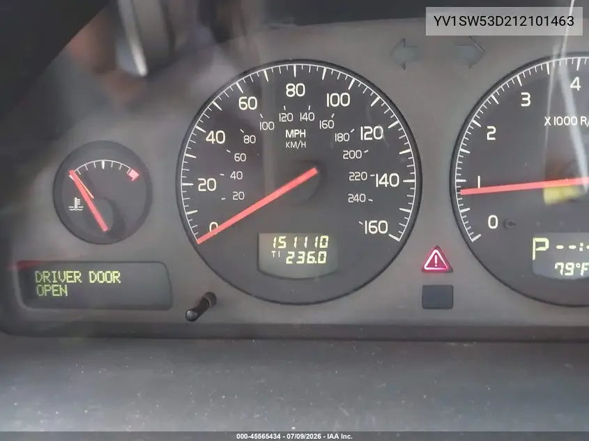 2001 Volvo V70 T5 VIN: YV1SW53D212101463 Lot: 45565434