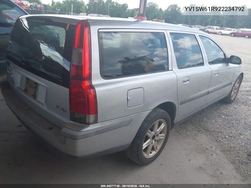 2002 Volvo V70 2.4 VIN: YV1SW61R922234792 Lot: 45277748
