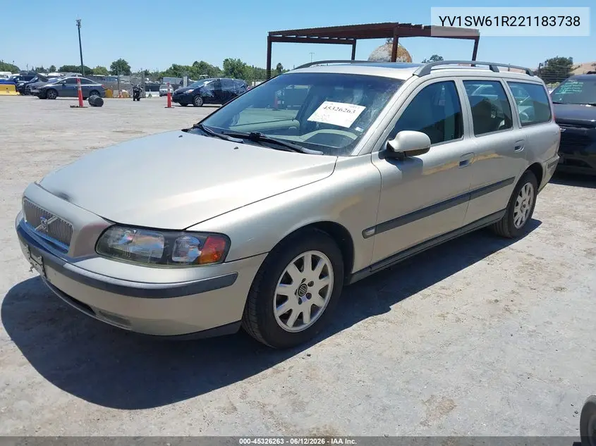 2002 Volvo V70 2.4 VIN: YV1SW61R221183738 Lot: 45326263