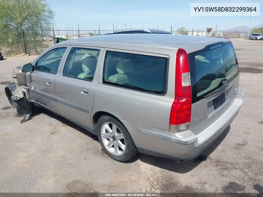 2003 Volvo V70 2.4T VIN: YV1SW58D832299364 Lot: 44607086