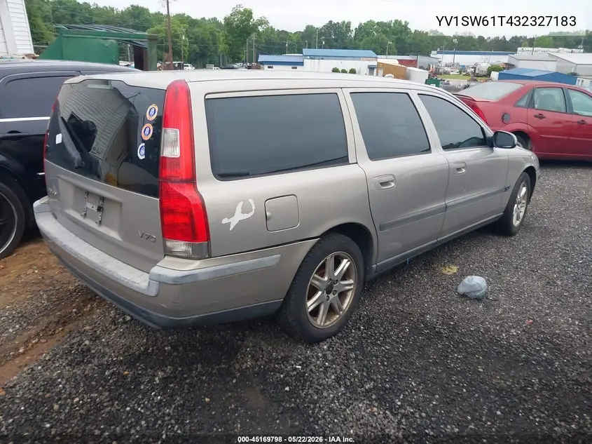 2003 Volvo V70 2.4 VIN: YV1SW61T432327183 Lot: 45169798