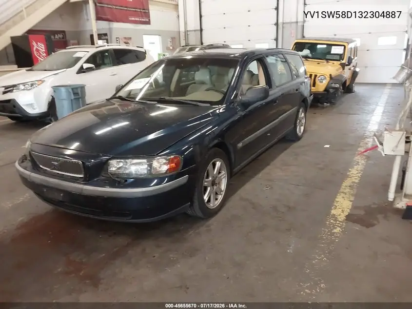 2003 Volvo V70 2.4L Turbo VIN: YV1SW58D132304887 Lot: 45655670