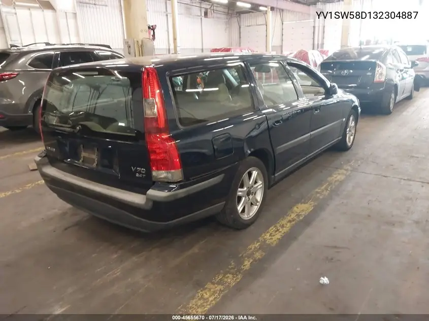 2003 Volvo V70 2.4L Turbo VIN: YV1SW58D132304887 Lot: 45655670