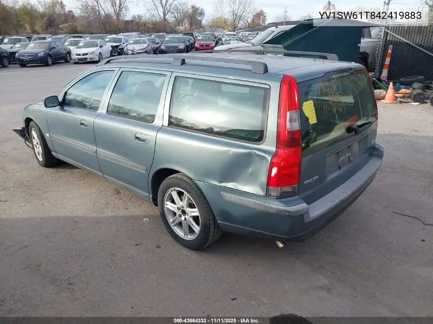 2004 Volvo V70 2.4 VIN: YV1SW61T842419883 Lot: 43664332