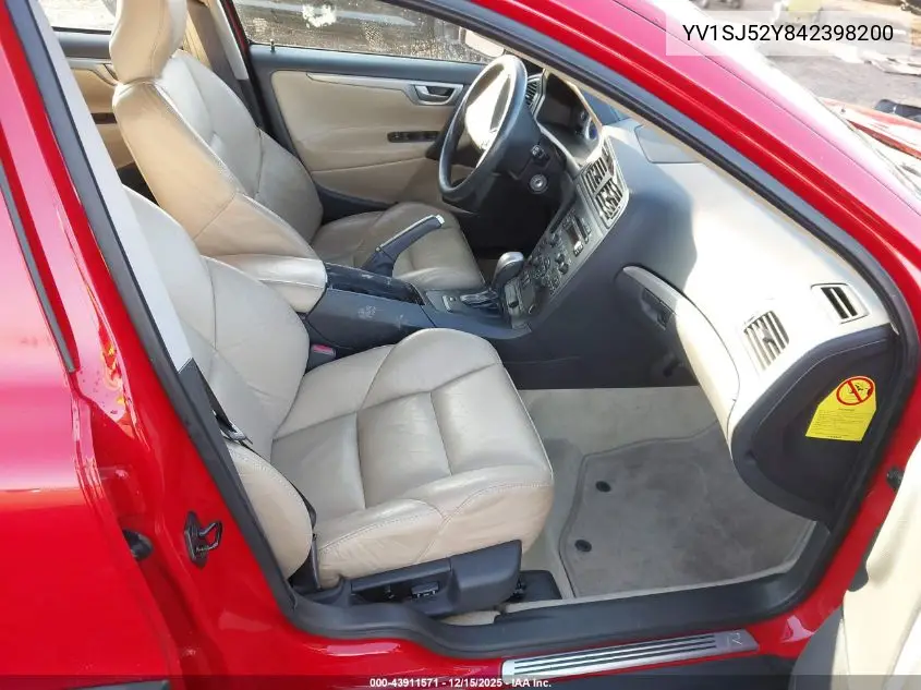 2004 Volvo V70 R VIN: YV1SJ52Y842398200 Lot: 43911571