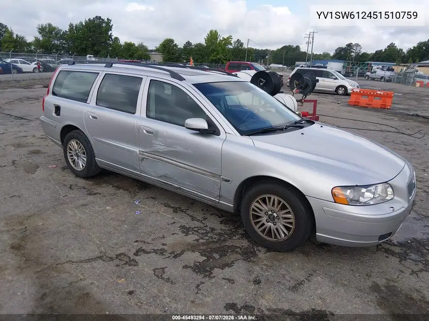 2005 Volvo V70 2.4 A/2.4 A Sr/2.4 M/2.4 M Sr VIN: YV1SW612451510759 Lot: 45493294