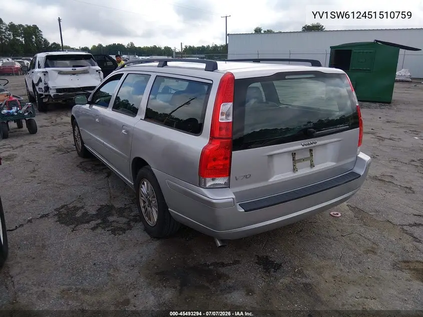 2005 Volvo V70 2.4 A/2.4 A Sr/2.4 M/2.4 M Sr VIN: YV1SW612451510759 Lot: 45493294