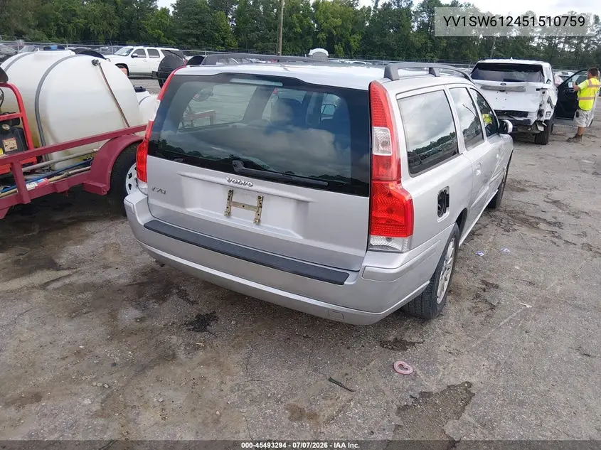 2005 Volvo V70 2.4 A/2.4 A Sr/2.4 M/2.4 M Sr VIN: YV1SW612451510759 Lot: 45493294