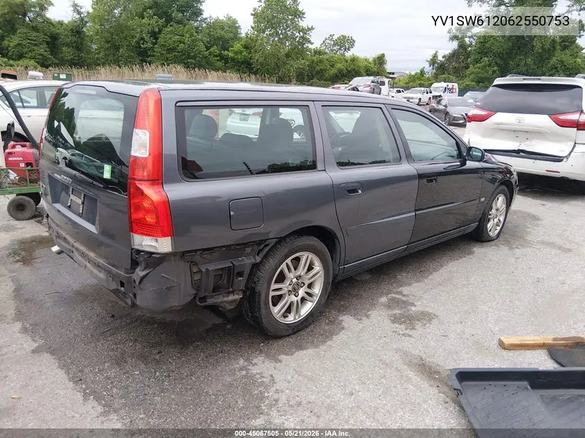 2006 Volvo V70 2.4 VIN: YV1SW612062550753 Lot: 45067505