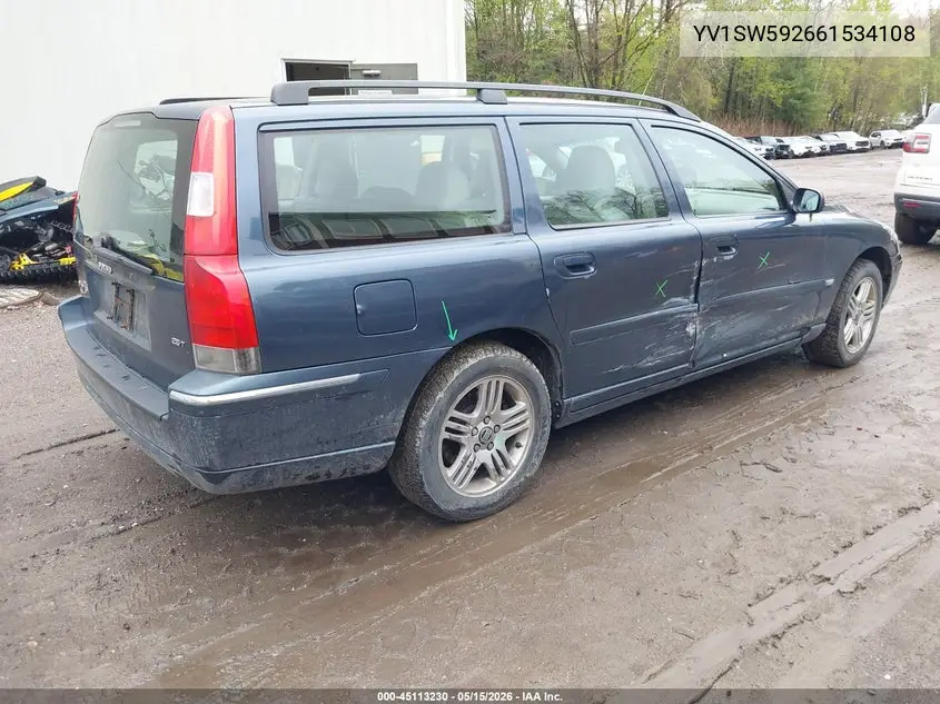 2006 Volvo V70 2.5T VIN: YV1SW592661534108 Lot: 45113230