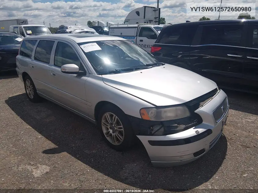 2007 Volvo V70 2.4 VIN: YV1SW612572650980 Lot: 45327861