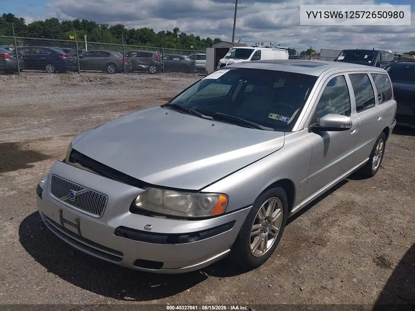 2007 Volvo V70 2.4 VIN: YV1SW612572650980 Lot: 45327861