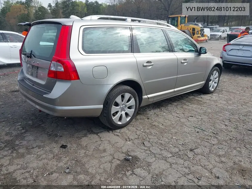 2008 Volvo V70 3.2 VIN: YV1BW982481012203 Lot: 44640389