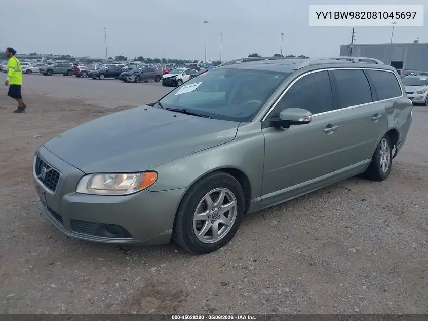 2008 Volvo V70 3.2 VIN: YV1BW982081045697 Lot: 45028380