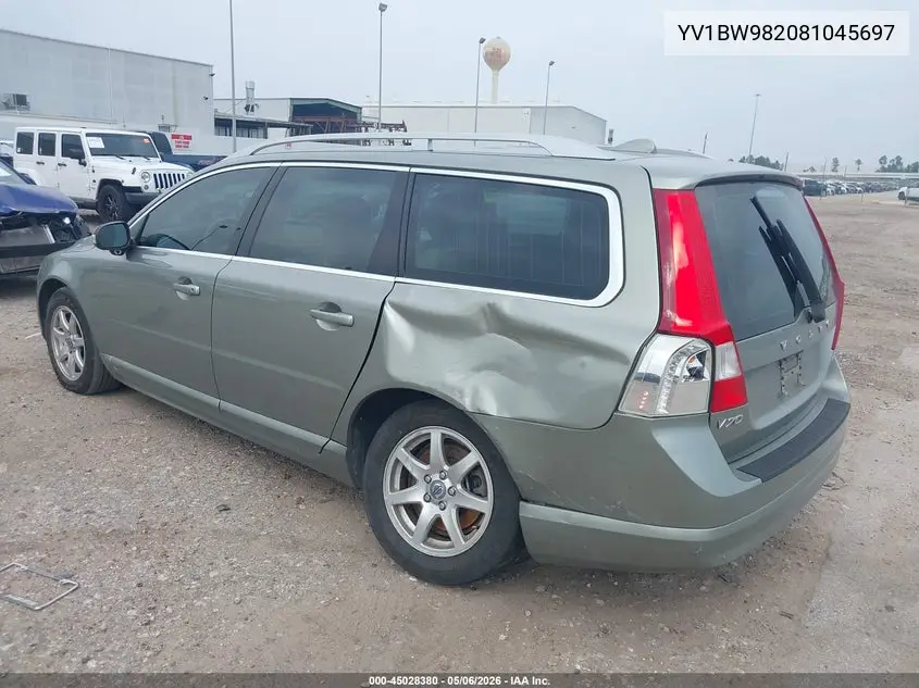 2008 Volvo V70 3.2 VIN: YV1BW982081045697 Lot: 45028380