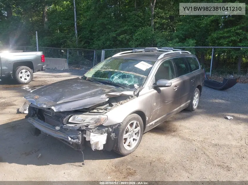2008 Volvo V70 3.2 VIN: YV1BW982381041210 Lot: 45163793