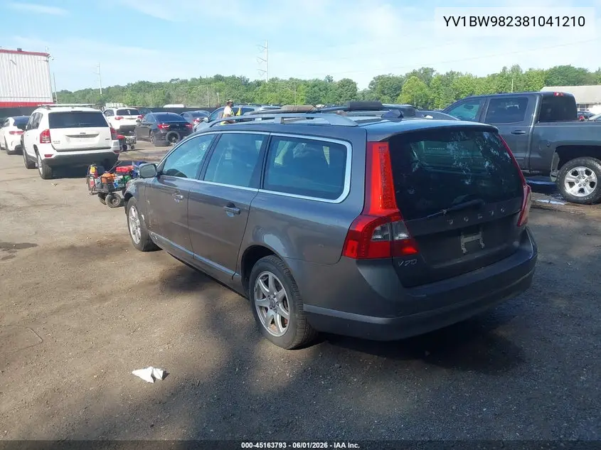 2008 Volvo V70 3.2 VIN: YV1BW982381041210 Lot: 45163793