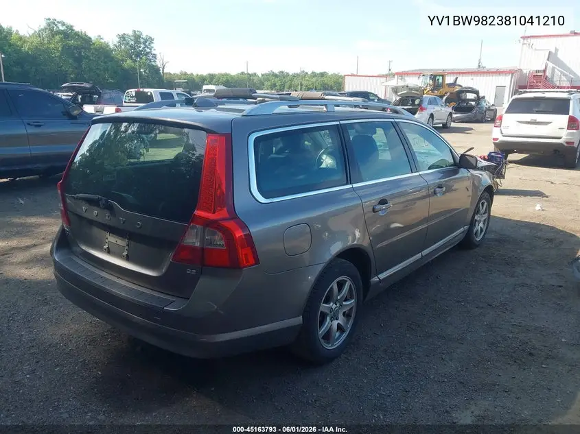 2008 Volvo V70 3.2 VIN: YV1BW982381041210 Lot: 45163793