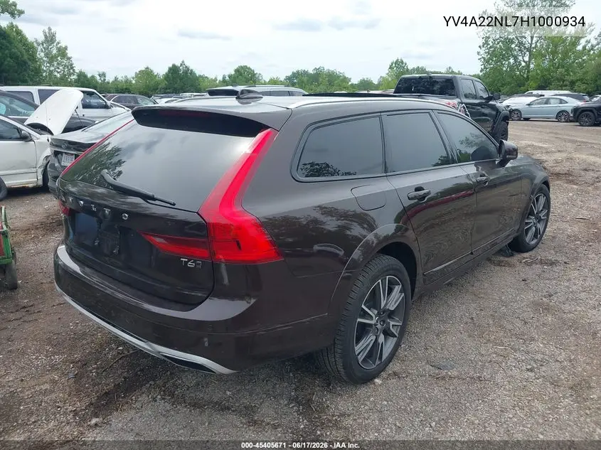2017 Volvo V90 Cross Country T6 VIN: YV4A22NL7H1000934 Lot: 45405671