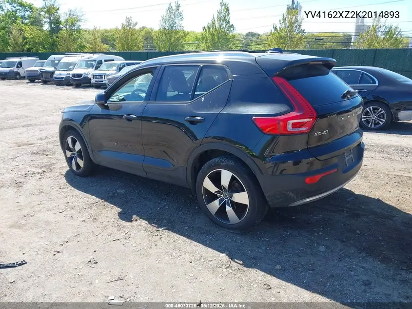 2019 Volvo Xc40 T5 Momentum/T5 R-Design VIN: YV4162XZ2K2014893 Lot: 45073728