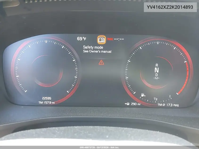 2019 Volvo Xc40 T5 Momentum/T5 R-Design VIN: YV4162XZ2K2014893 Lot: 45073728