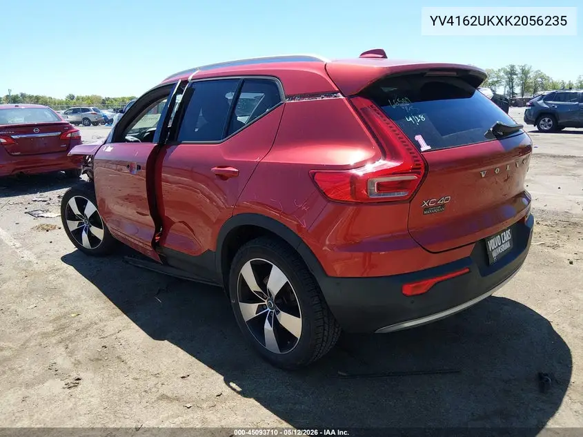 2019 Volvo Xc40 T5 Momentum VIN: YV4162UKXK2056235 Lot: 45093710