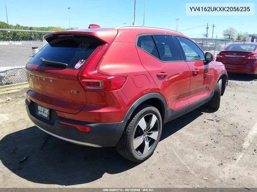 2019 Volvo Xc40 T5 Momentum VIN: YV4162UKXK2056235 Lot: 45093710