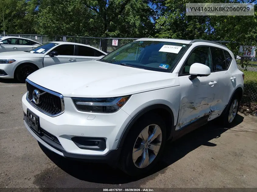 2019 Volvo Xc40 T5 Momentum VIN: YV4162UK8K2060929 Lot: 45175781