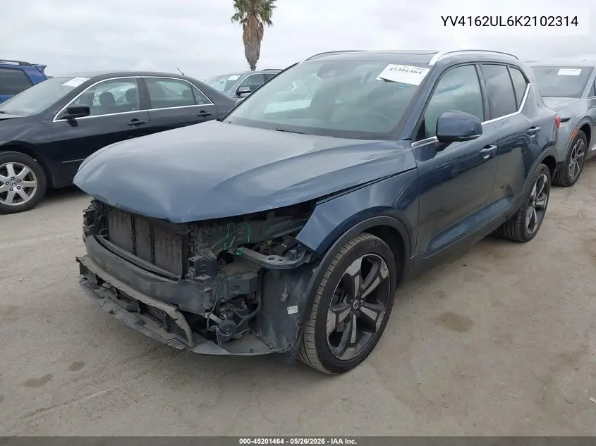 2019 Volvo Xc40 T5 Inscription VIN: YV4162UL6K2102314 Lot: 45201464