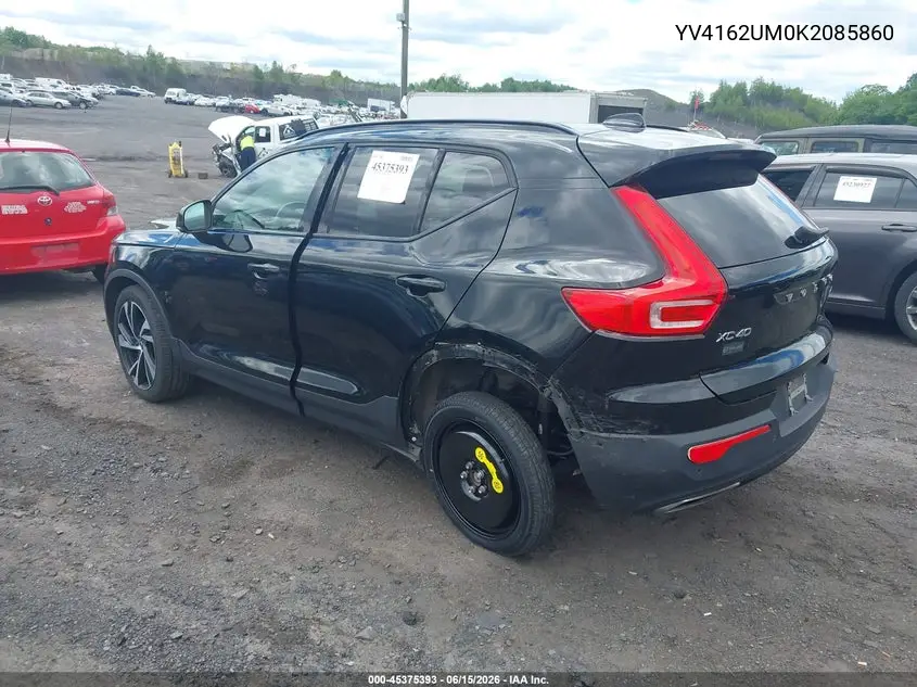 2019 Volvo Xc40 T5 R-Design VIN: YV4162UM0K2085860 Lot: 45375393