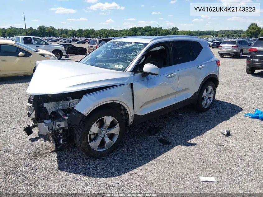 2019 Volvo Xc40 T5 Momentum VIN: YV4162UK4K2143323 Lot: 45453099