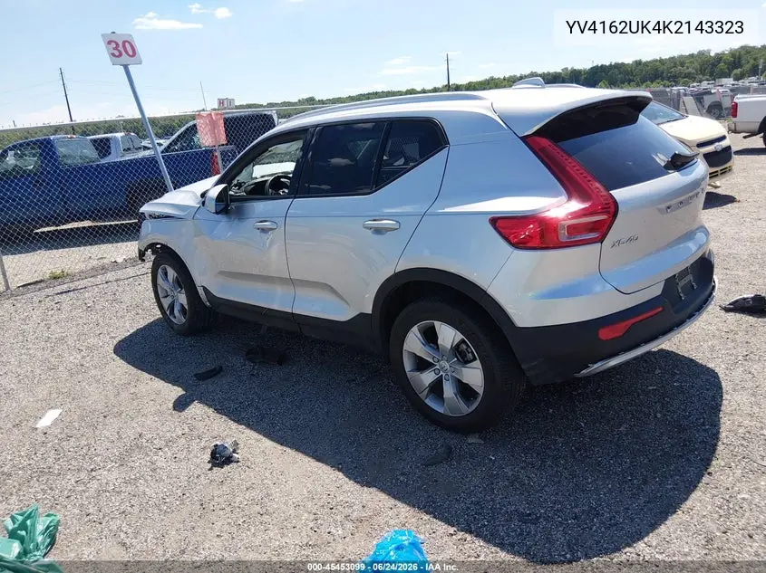 2019 Volvo Xc40 T5 Momentum VIN: YV4162UK4K2143323 Lot: 45453099