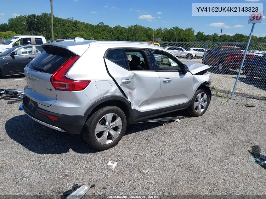 2019 Volvo Xc40 T5 Momentum VIN: YV4162UK4K2143323 Lot: 45453099