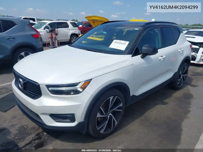 2019 Volvo Xc40 T5 R-Design VIN: YV4162UM4K2094299 Lot: 45552422