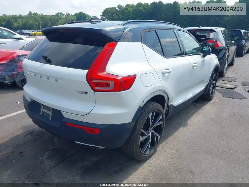 2019 Volvo Xc40 T5 R-Design VIN: YV4162UM4K2094299 Lot: 45552422