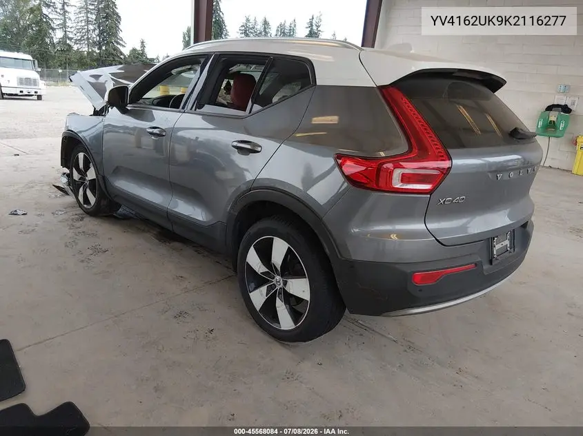 2019 Volvo Xc40 T5 Momentum VIN: YV4162UK9K2116277 Lot: 45568084