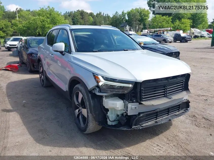 2020 Volvo Xc40 T4 Momentum VIN: YV4AC2UK8L2175735 Lot: 12634585