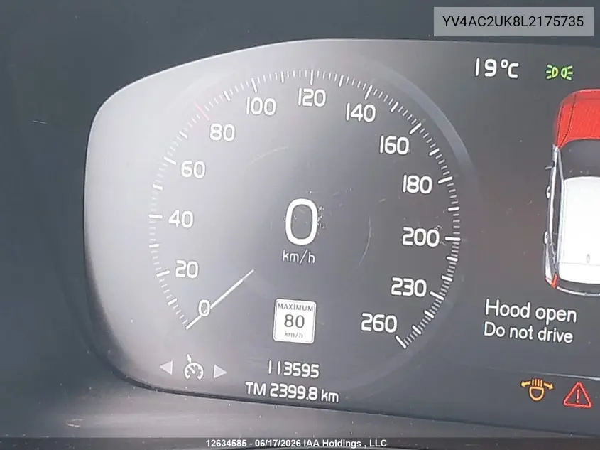 2020 Volvo Xc40 T4 Momentum VIN: YV4AC2UK8L2175735 Lot: 12634585