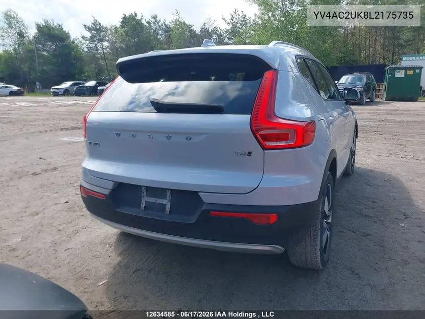 2020 Volvo Xc40 T4 Momentum VIN: YV4AC2UK8L2175735 Lot: 12634585