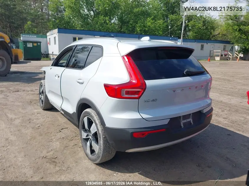 2020 Volvo Xc40 T4 Momentum VIN: YV4AC2UK8L2175735 Lot: 12634585