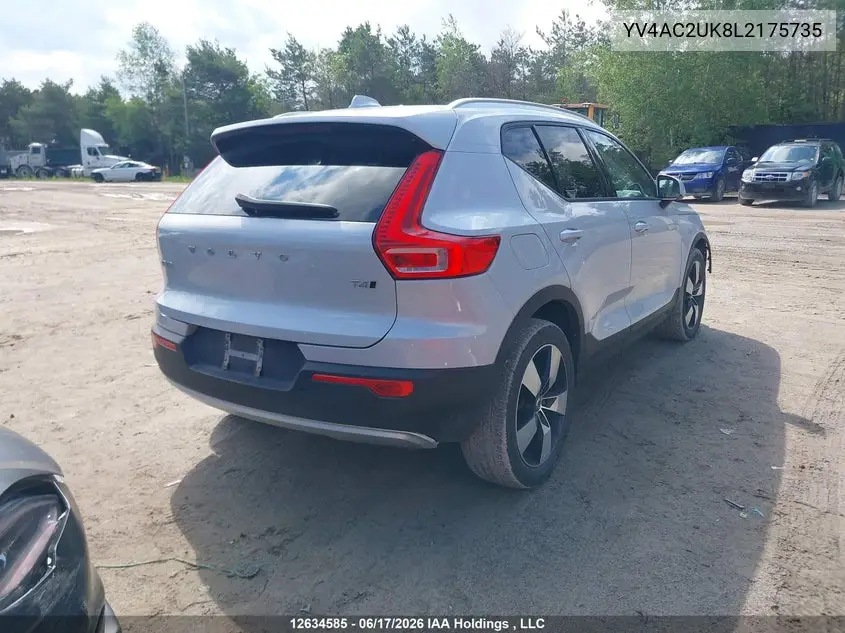 2020 Volvo Xc40 T4 Momentum VIN: YV4AC2UK8L2175735 Lot: 12634585