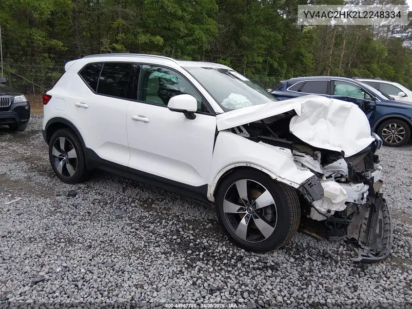 2020 Volvo Xc40 T4 Momentum VIN: YV4AC2HK2L2248334 Lot: 44967788