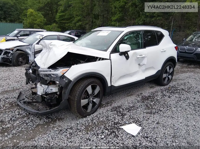 2020 Volvo Xc40 T4 Momentum VIN: YV4AC2HK2L2248334 Lot: 44967788