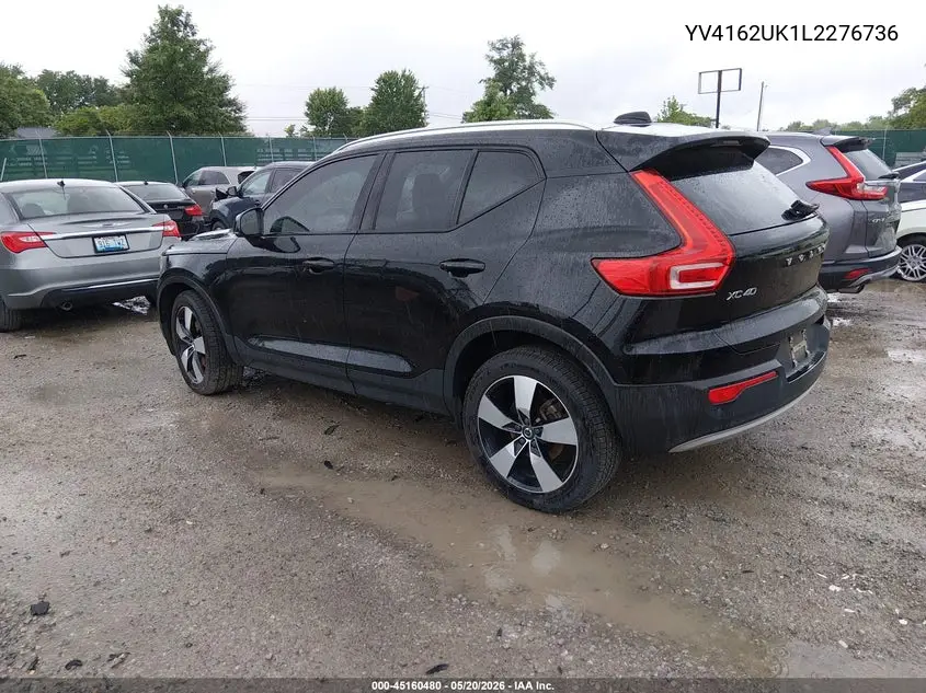 2020 Volvo Xc40 T5 Momentum VIN: YV4162UK1L2276736 Lot: 45160480
