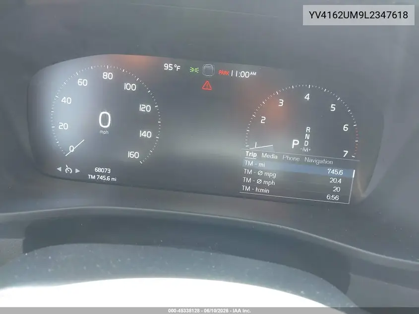 2020 Volvo Xc40 T5 R-Design VIN: YV4162UM9L2347618 Lot: 45338128