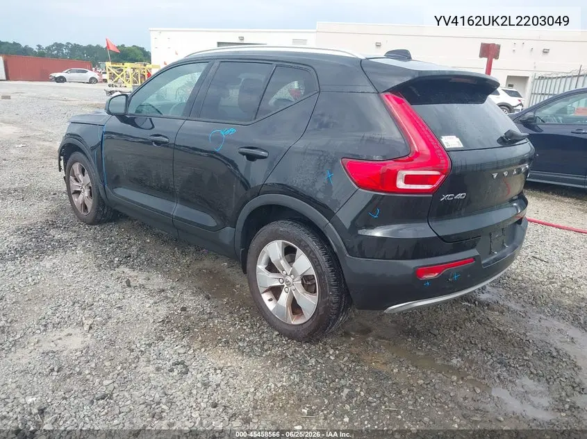 2020 Volvo Xc40 T5 Momentum VIN: YV4162UK2L2203049 Lot: 45458566