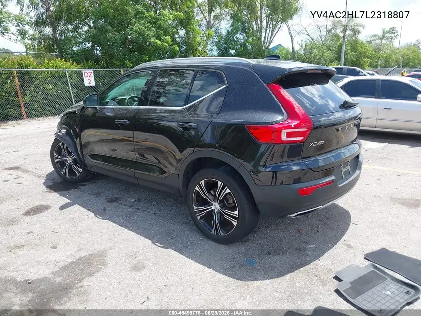 2020 Volvo Xc40 T4 Inscription VIN: YV4AC2HL7L2318807 Lot: 45499776