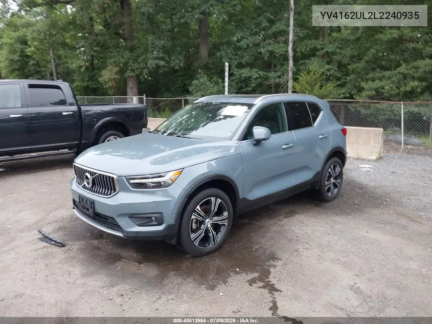2020 Volvo Xc40 T5 Inscription VIN: YV4162UL2L2240935 Lot: 45513964